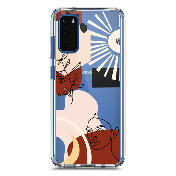 Aesthetic Modern Art Series - Design 1 - Soft Phone Case - Crystal Clear Case - Samsung Galaxy S20