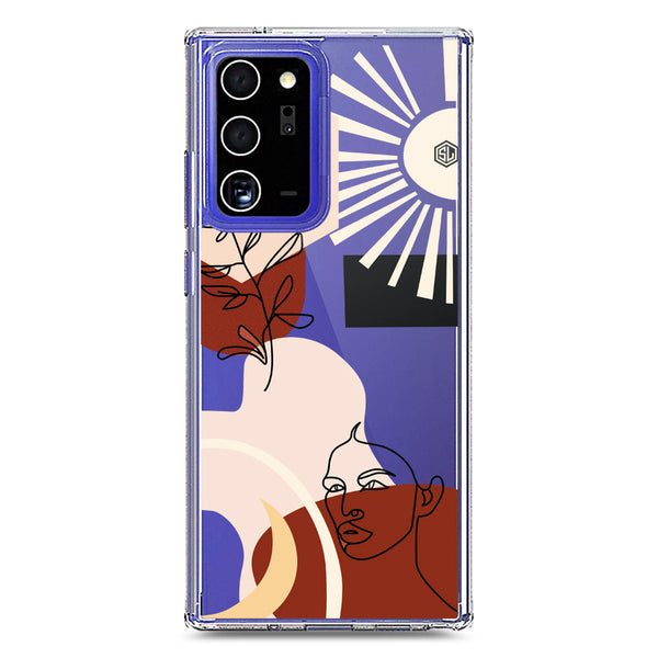 Aesthetic Modern Art Series - Design 1 - Soft Phone Case - Crystal Clear Case - Samsung Galaxy Note 20 Ultra