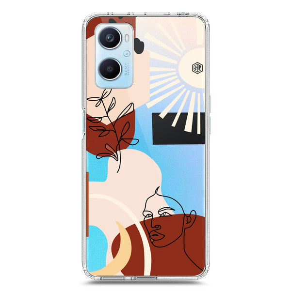 Aesthetic Modern Art Series - Design 1 - Soft Phone Case - Crystal Clear Case - Oppo A96 4G
