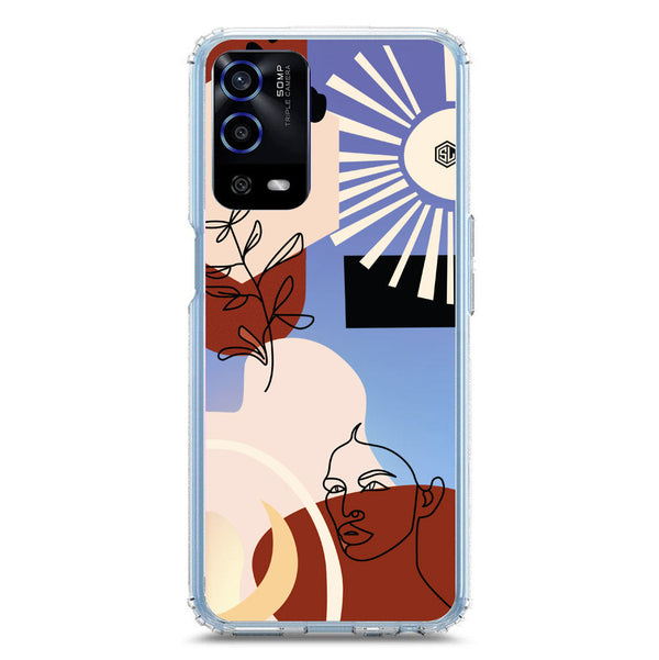 Aesthetic Modern Art Series - Design 1 - Soft Phone Case - Crystal Clear Case - Oppo A55 5G