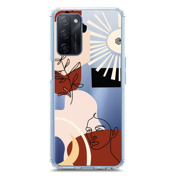 Aesthetic Modern Art Series - Design 1 - Soft Phone Case - Crystal Clear Case - Oppo A55s