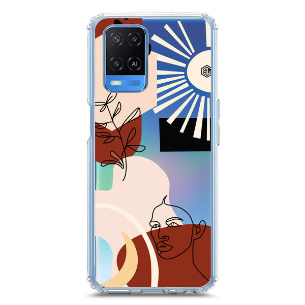 Aesthetic Modern Art Series - Design 1 - Soft Phone Case - Crystal Clear Case - Oppo A54 4G