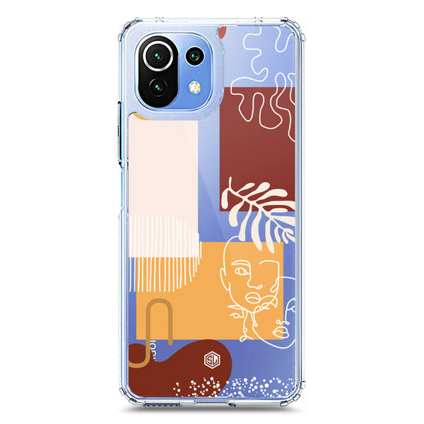 Aesthetic Modern Art Series - Design 3 - Soft Phone Case - Crystal Clear Case - Xiaomi Mi 11 Lite
