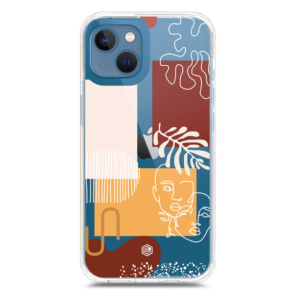 Aesthetic Modern Art Series - Design 3 - Soft Phone Case - Crystal Clear Case - iPhone 13 Mini