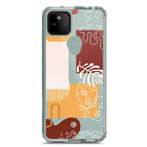 Aesthetic Modern Art Series - Design 3 - Soft Phone Case - Crystal Clear Case - Google Pixel 5a 5G
