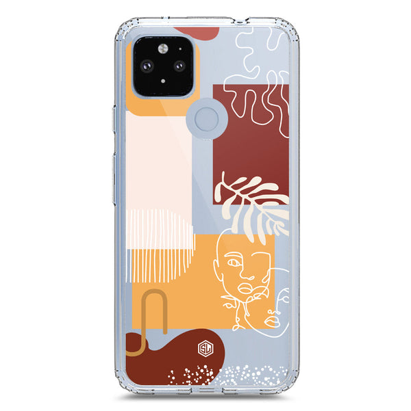 Aesthetic Modern Art Series - Design 3 - Soft Phone Case - Crystal Clear Case - Google Pixel 4a 5G