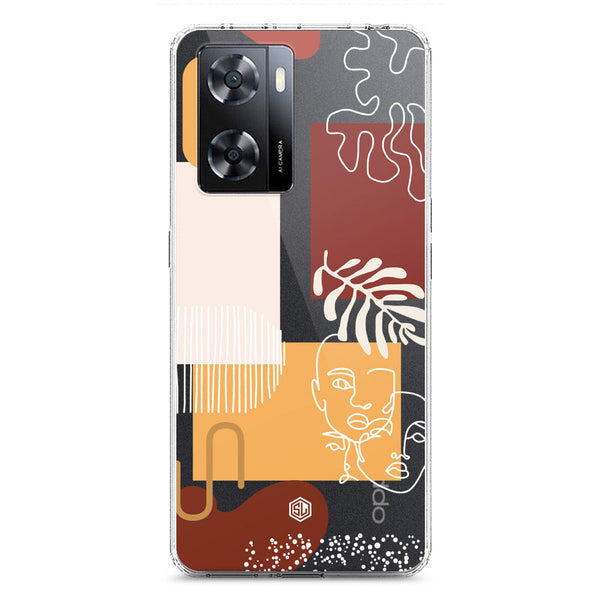 Aesthetic Modern Art Series - Design 3 - Soft Phone Case - Crystal Clear Case - Oppo A57 5G