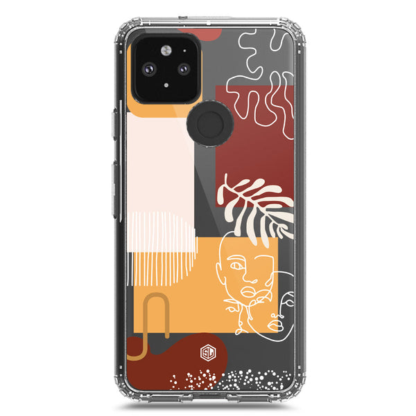Aesthetic Modern Art Series - Design 3 - Soft Phone Case - Crystal Clear Case - Google Pixel 5 XL