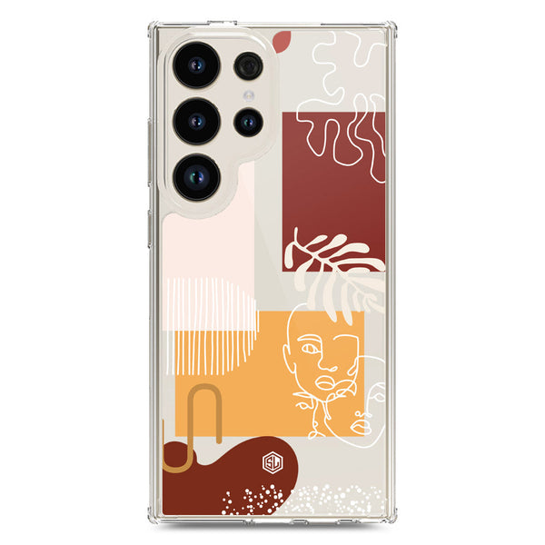 Aesthetic Modern Art Series - Design 3 - Soft Phone Case - Crystal Clear Case - Samsung Galaxy S24 Ultra