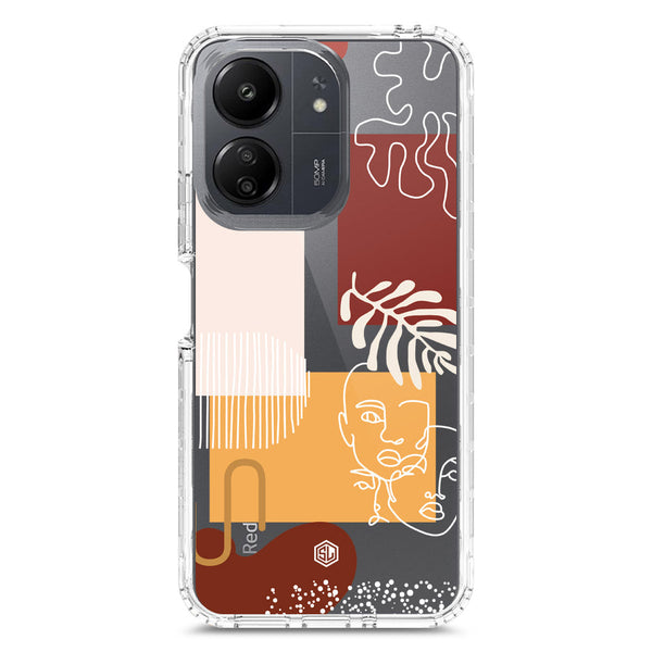Aesthetic Modern Art Series - Design 3 - Soft Phone Case - Crystal Clear Case - Xiaomi Redmi 13C