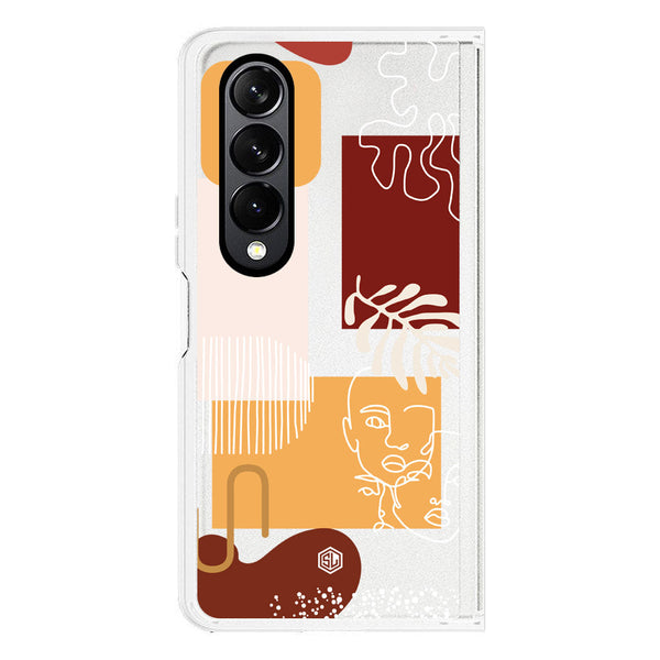 Aesthetic Modern Art Series - Design 3 - Soft Phone Case - Crystal Clear Case - Samsung Galaxy Z Fold 4 5G