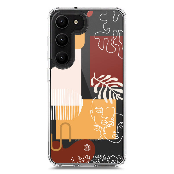 Aesthetic Modern Art Series - Design 3 - Soft Phone Case - Crystal Clear Case - Samsung Galaxy S23 Plus 5G