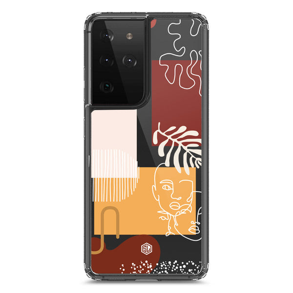 Aesthetic Modern Art Series - Design 3 - Soft Phone Case - Crystal Clear Case - Samsung Galaxy S21 Ultra 5G