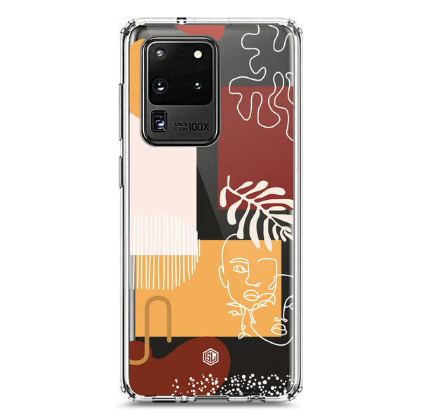 Aesthetic Modern Art Series - Design 3 - Soft Phone Case - Crystal Clear Case - Samsung Galaxy S20 Ultra