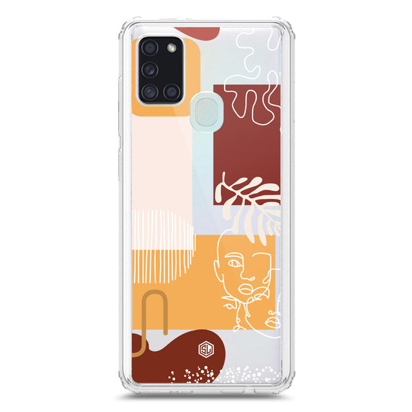 Aesthetic Modern Art Series - Design 3 - Soft Phone Case - Crystal Clear Case - Samsung Galaxy A21s