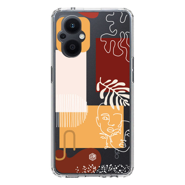 Aesthetic Modern Art Series - Design 3 - Soft Phone Case - Crystal Clear Case - Oppo Reno 7 Lite