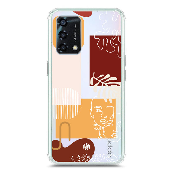 Aesthetic Modern Art Series - Design 3 - Soft Phone Case - Crystal Clear Case - Oppo Reno 6 Lite