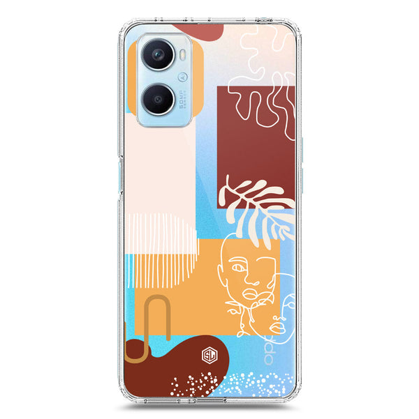 Aesthetic Modern Art Series - Design 3 - Soft Phone Case - Crystal Clear Case - Oppo A96 4G