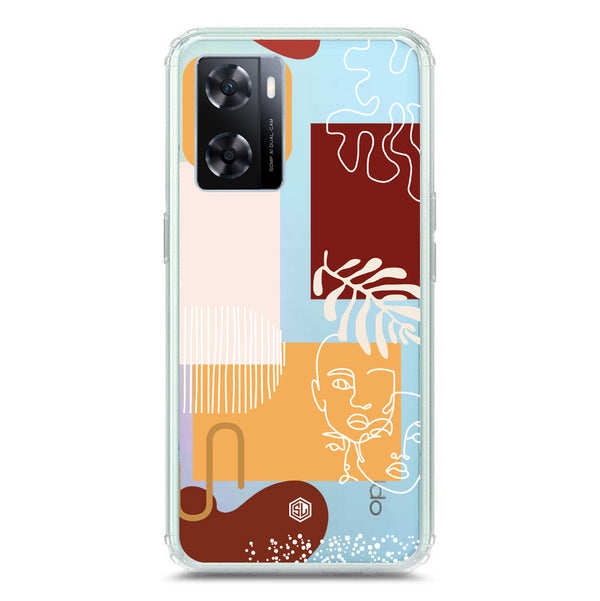 Aesthetic Modern Art Series - Design 3 - Soft Phone Case - Crystal Clear Case - Oppo A77 4G