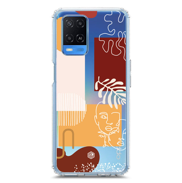 Aesthetic Modern Art Series - Design 3 - Soft Phone Case - Crystal Clear Case - Oppo A54 4G