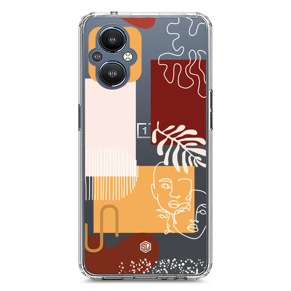 Aesthetic Modern Art Series - Design 3 - Soft Phone Case - Crystal Clear Case - OnePlus Nord N20 5G