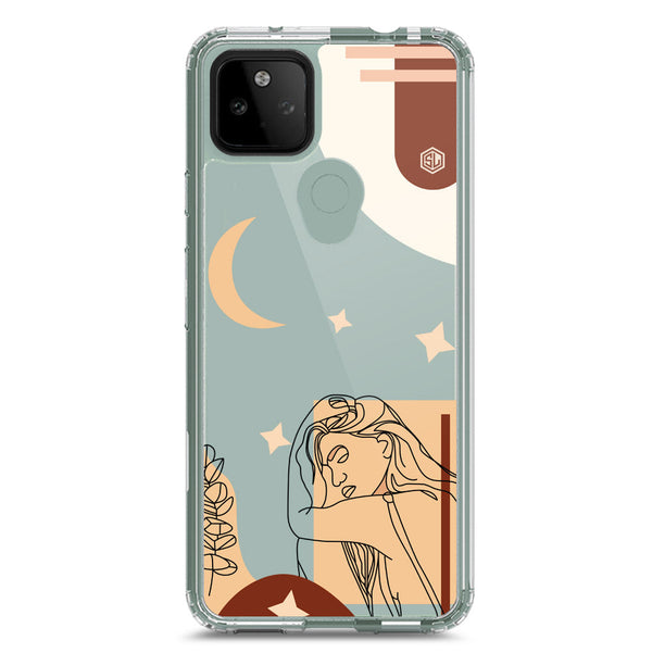 Aesthetic Modern Art Series - Design 4 - Soft Phone Case - Crystal Clear Case - Google Pixel 5a 5G