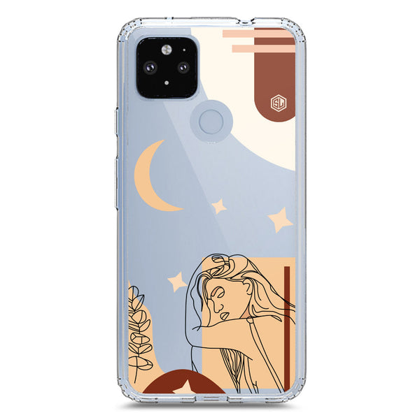 Aesthetic Modern Art Series - Design 4 - Soft Phone Case - Crystal Clear Case - Google Pixel 4a 5G