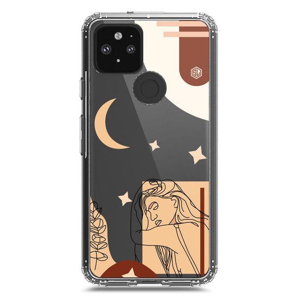Aesthetic Modern Art Series - Design 4 - Soft Phone Case - Crystal Clear Case - Google Pixel 5 XL