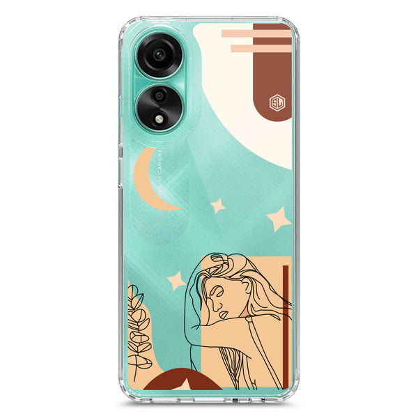 Aesthetic Modern Art Series - Design 4 - Soft Phone Case - Crystal Clear Case - Oppo A78 4G