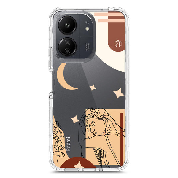 Aesthetic Modern Art Series - Design 4 - Soft Phone Case - Crystal Clear Case - Xiaomi Redmi 13C