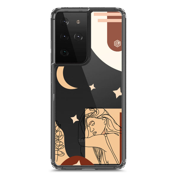 Aesthetic Modern Art Series - Design 4 - Soft Phone Case - Crystal Clear Case - Samsung Galaxy S21 Ultra 5G