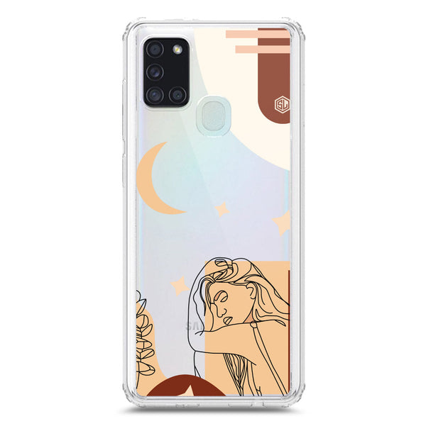 Aesthetic Modern Art Series - Design 4 - Soft Phone Case - Crystal Clear Case - Samsung Galaxy A21s