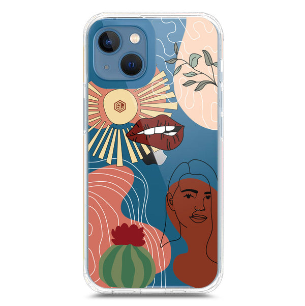 Aesthetic Modern Art Series - Design 5 - Soft Phone Case - Crystal Clear Case - iPhone 13 Mini
