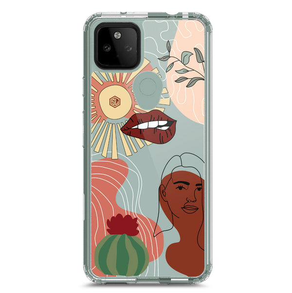 Aesthetic Modern Art Series - Design 5 - Soft Phone Case - Crystal Clear Case - Google Pixel 5a 5G