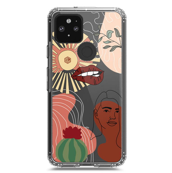 Aesthetic Modern Art Series - Design 5 - Soft Phone Case - Crystal Clear Case - Google Pixel 5