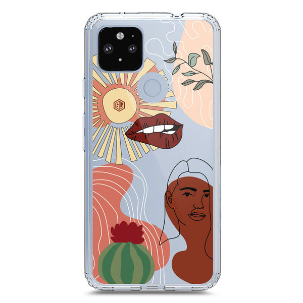 Aesthetic Modern Art Series - Design 5 - Soft Phone Case - Crystal Clear Case - Google Pixel 4a 5G