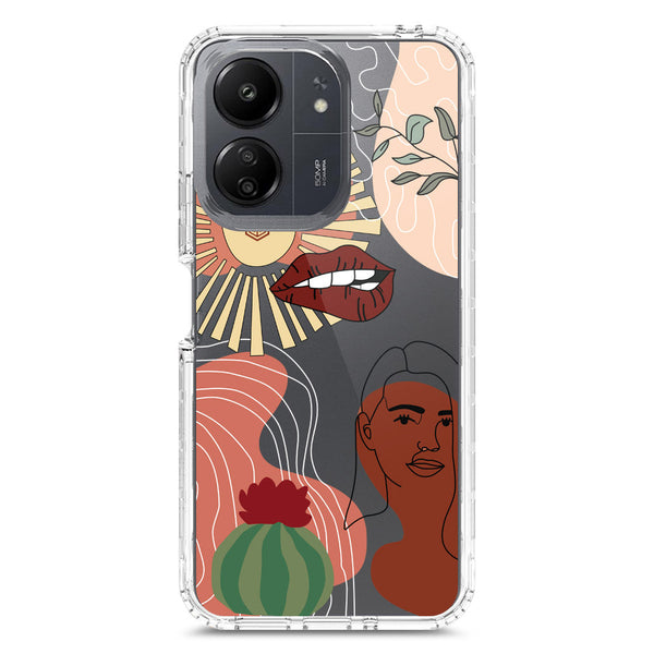 Aesthetic Modern Art Series - Design 5 - Soft Phone Case - Crystal Clear Case - Xiaomi Redmi 13C