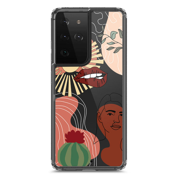 Aesthetic Modern Art Series - Design 5 - Soft Phone Case - Crystal Clear Case - Samsung Galaxy S21 Ultra 5G