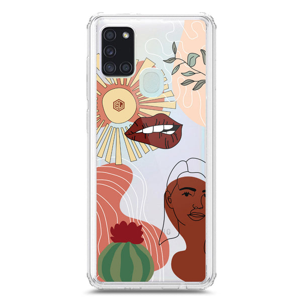 Aesthetic Modern Art Series - Design 5 - Soft Phone Case - Crystal Clear Case - Samsung Galaxy A21s