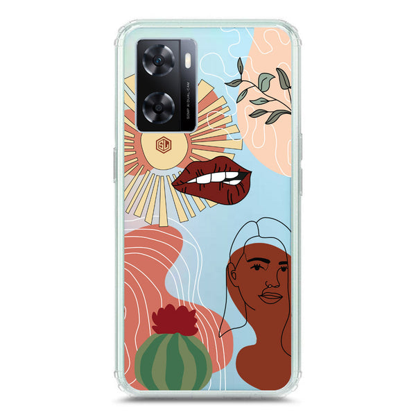 Aesthetic Modern Art Series - Design 5 - Soft Phone Case - Crystal Clear Case - Oppo A77 4G