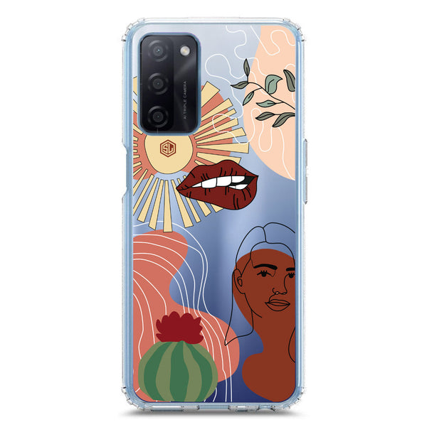 Aesthetic Modern Art Series - Design 5 - Soft Phone Case - Crystal Clear Case - Oppo A55s