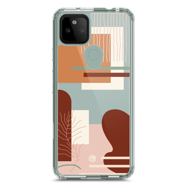 Aesthetic Modern Art Series - Design 6 - Soft Phone Case - Crystal Clear Case - Google Pixel 5a 5G