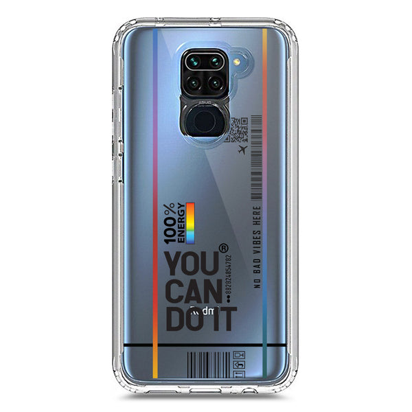 You Can Do It - Soft Phone Case - Crystal Clear Case - Xiaomi Redmi Note 9