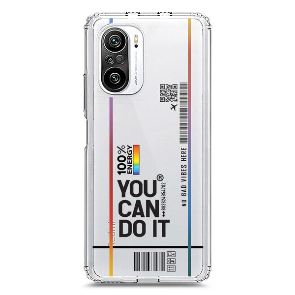You Can Do It - Soft Phone Case - Crystal Clear Case - Xiaomi Poco F3