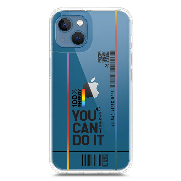 You Can Do It - Soft Phone Case - Crystal Clear Case - iPhone 13 Mini