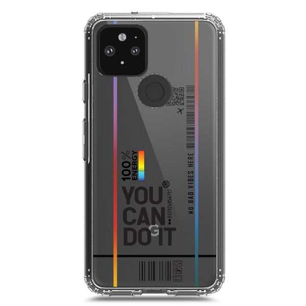 You Can Do It - Soft Phone Case - Crystal Clear Case - Google Pixel 5