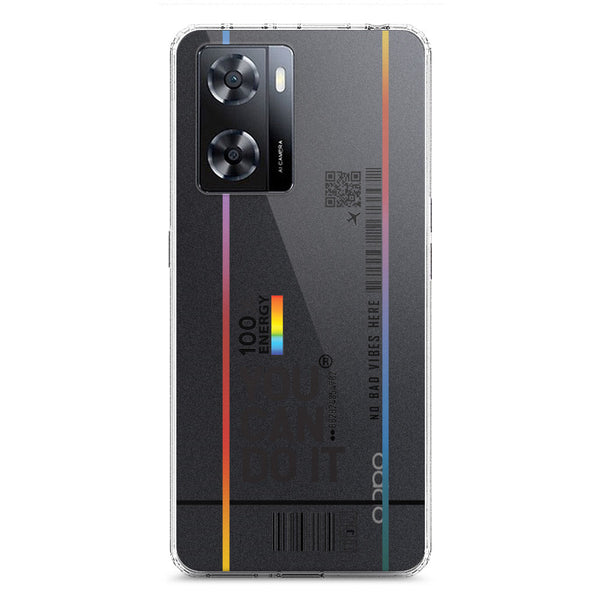 You Can Do It - Soft Phone Case - Crystal Clear Case - Oppo A57 5G