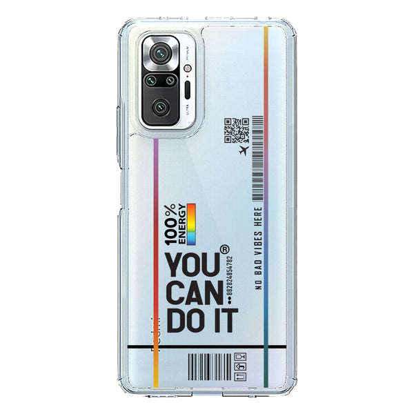 You Can Do It - Soft Phone Case - Crystal Clear Case - Xiaomi Redmi Note 10 Pro Max