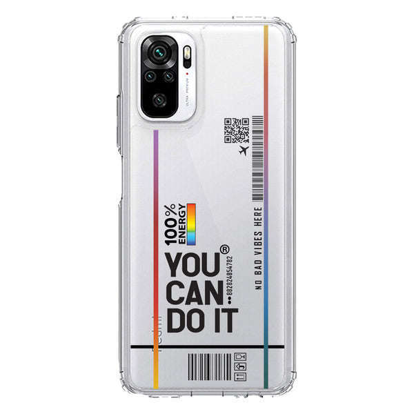 You Can Do It - Soft Phone Case - Crystal Clear Case - Xiaomi Redmi Note 10S