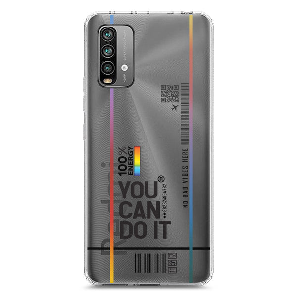 You Can Do It - Soft Phone Case - Crystal Clear Case - Xiaomi Redmi Note 9 4G